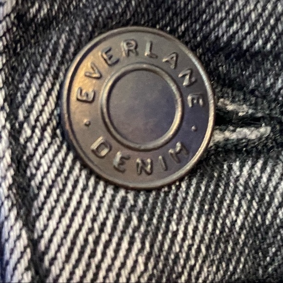 Everlane Denim Washed Black Frayed Ankle High Rise - Picture 6 of 8